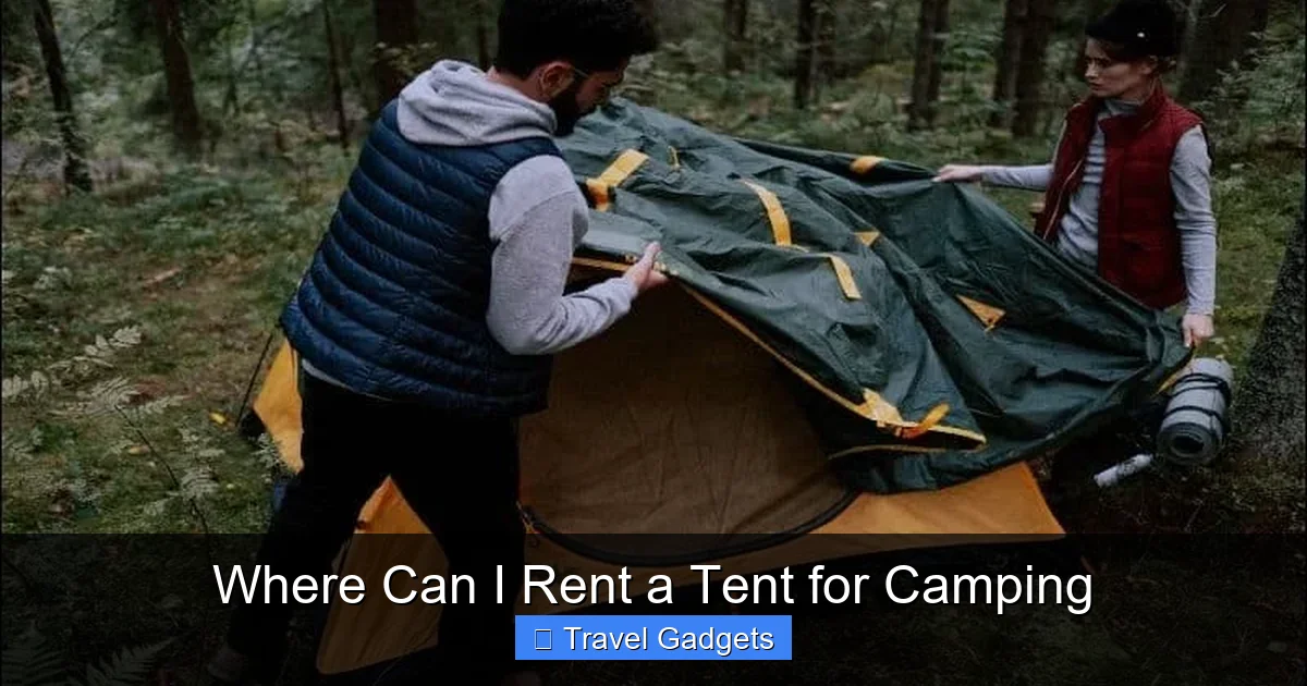 Where Can I Rent a Tent for Camping