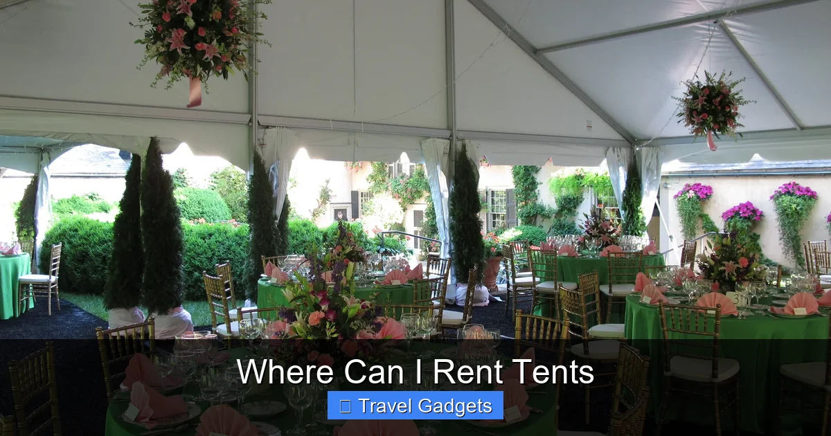 Where Can I Rent Tents