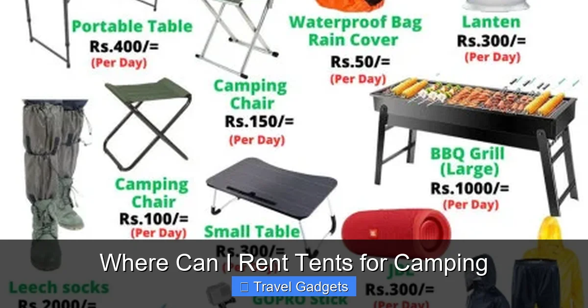 Where Can I Rent Tents for Camping