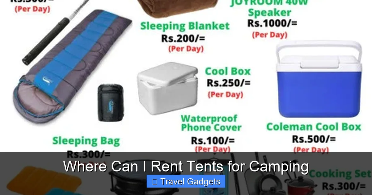 Where Can I Rent Tents for Camping