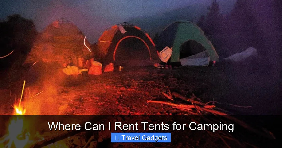 Where Can I Rent Tents for Camping
