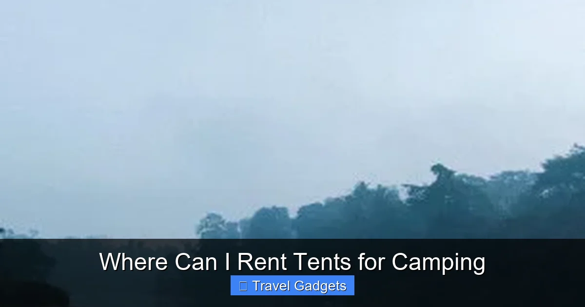 Where Can I Rent Tents for Camping