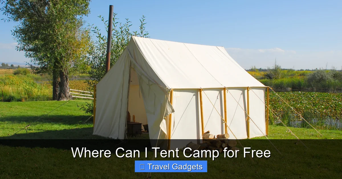 Where Can I Tent Camp for Free