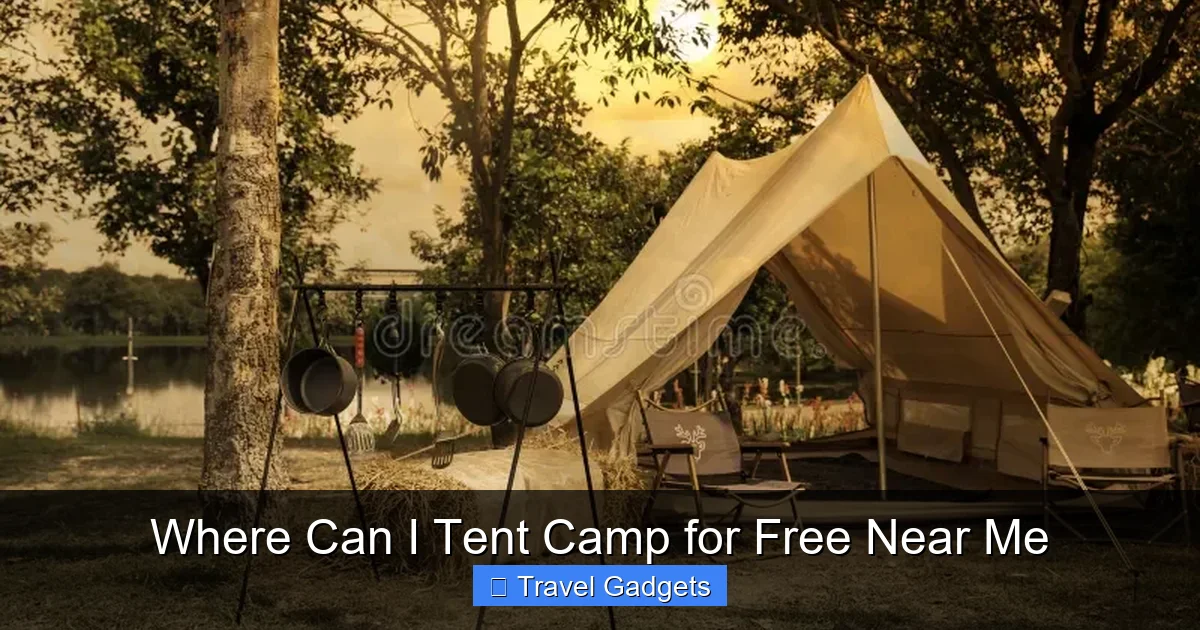 Where Can I Tent Camp for Free Near Me