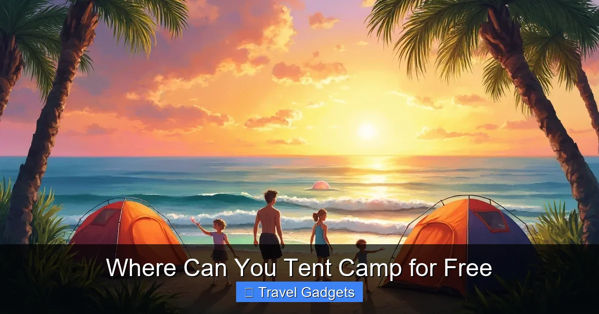 Where Can You Tent Camp for Free