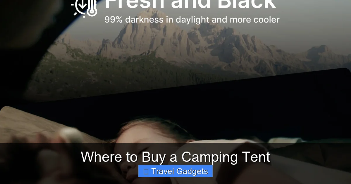 Where to Buy a Camping Tent