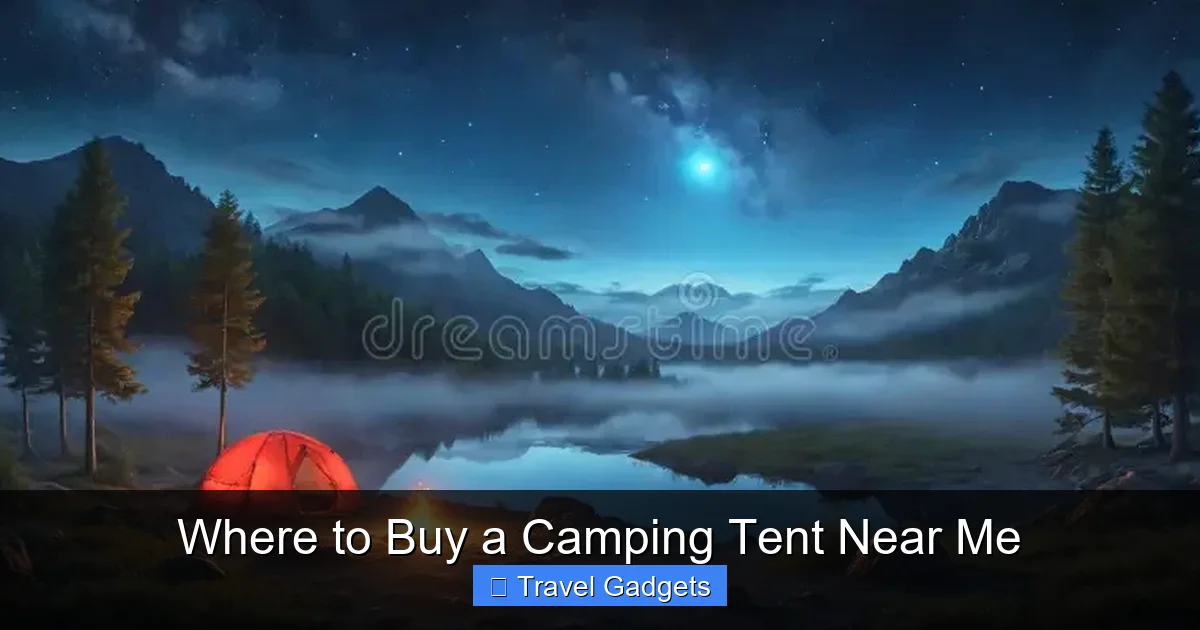 Where to Buy a Camping Tent Near Me