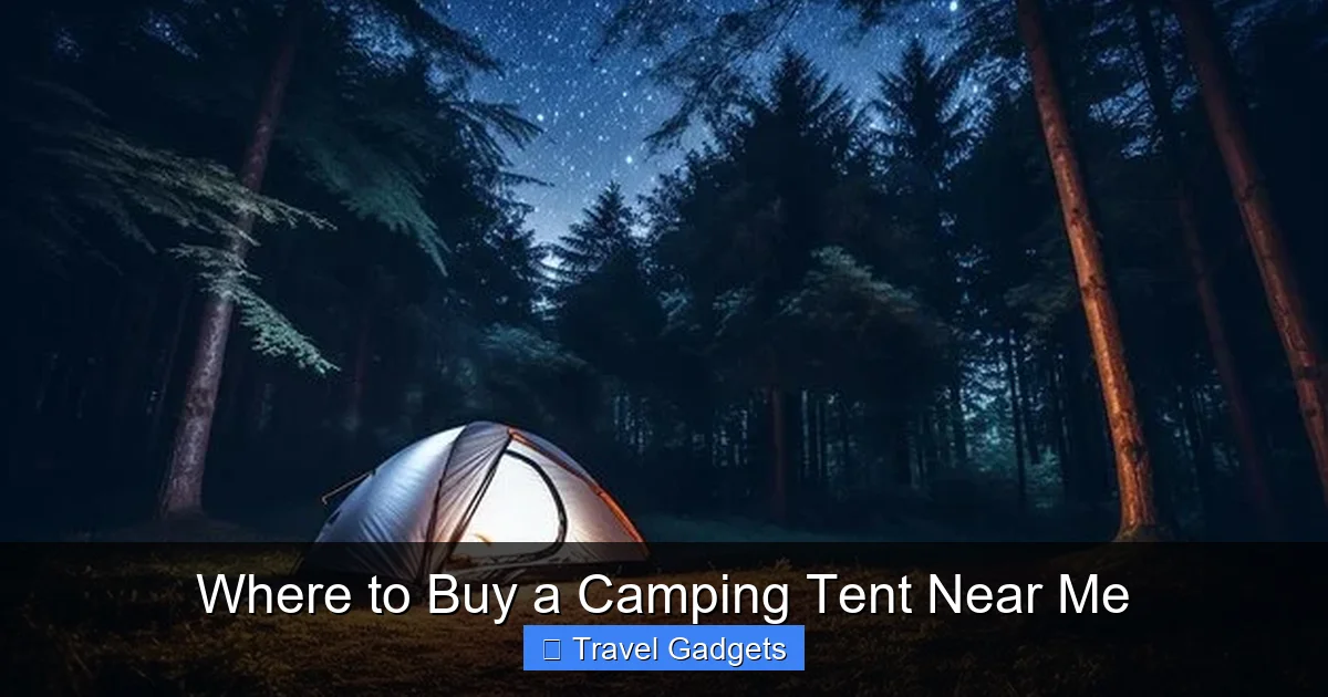 Where to Buy a Camping Tent Near Me