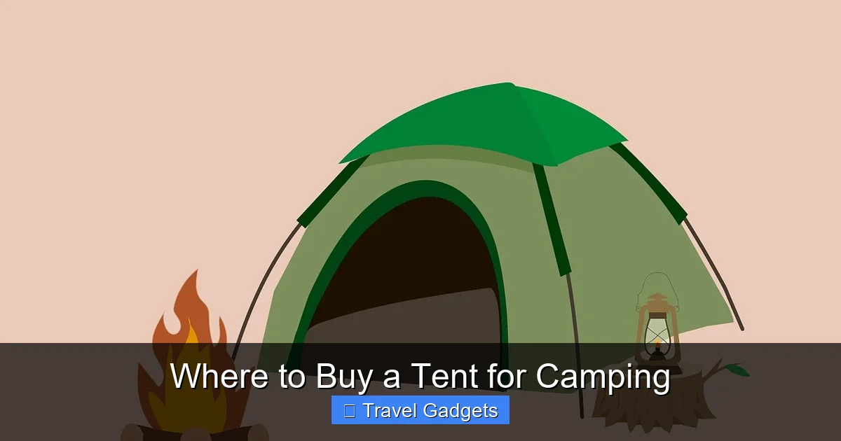 Where to Buy a Tent for Camping