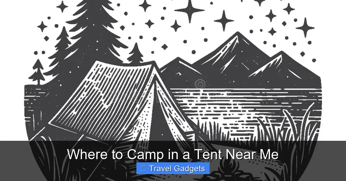 Where to Camp in a Tent Near Me