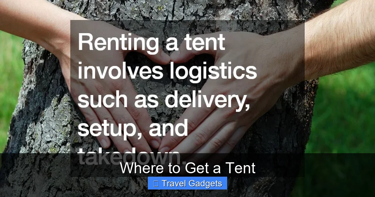 Where to Get a Tent