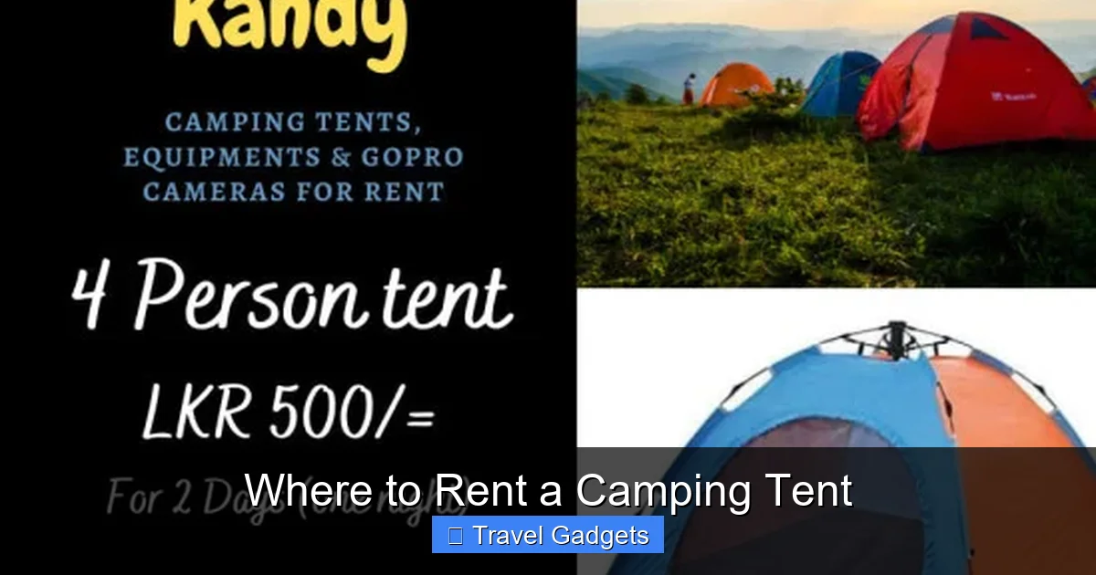 Where to Rent a Camping Tent
