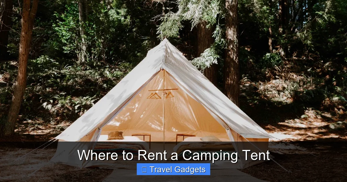 Where to Rent a Camping Tent