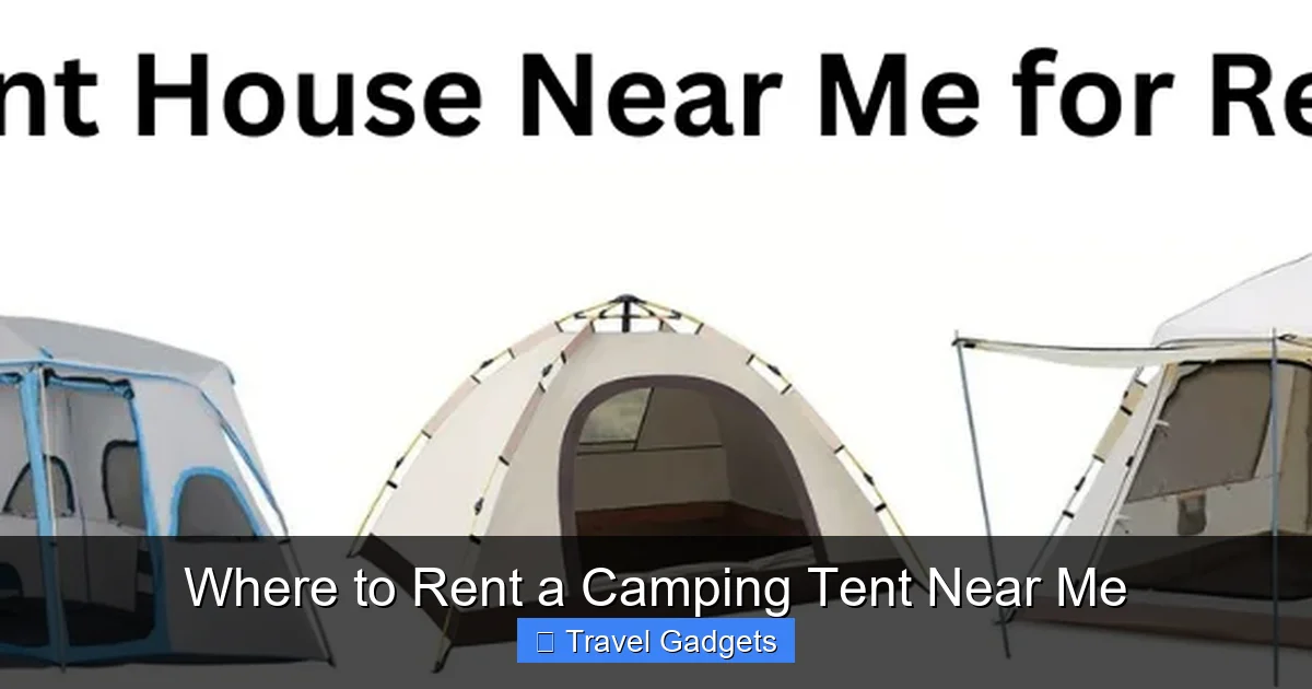 Where to Rent a Camping Tent Near Me