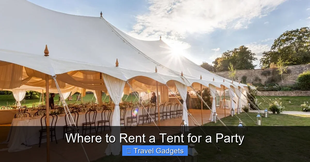 Where to Rent a Tent for a Party