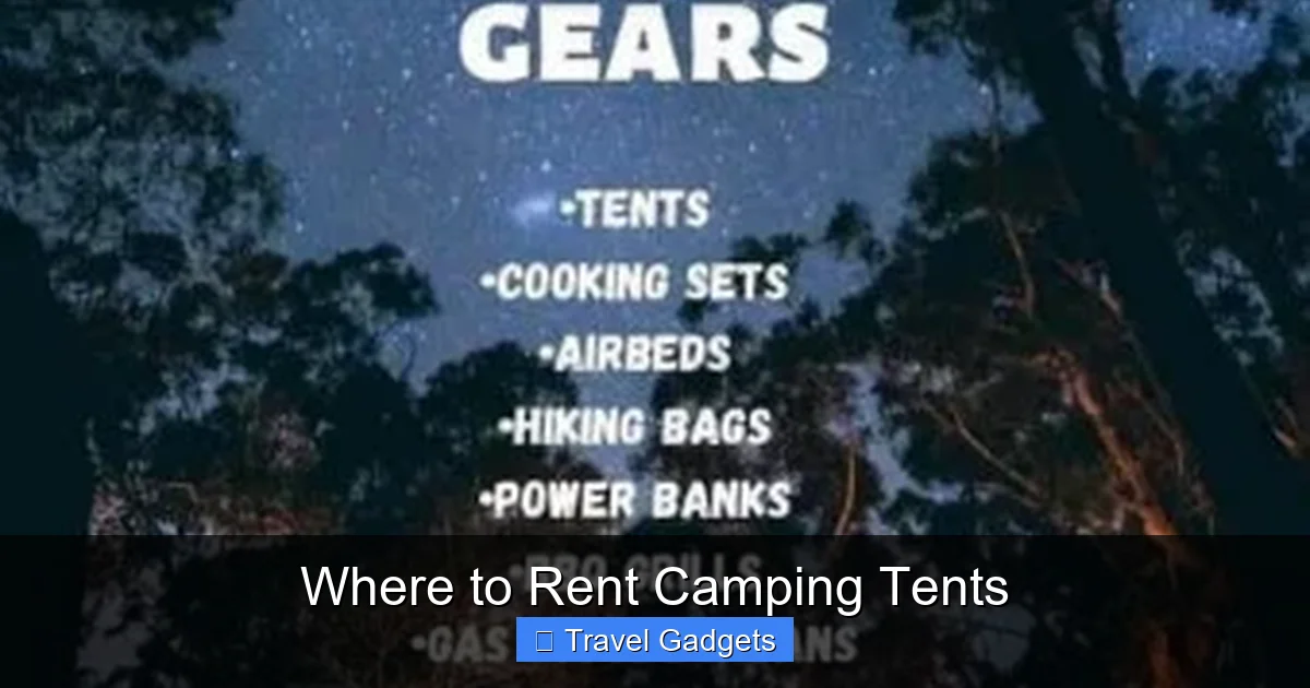 Where to Rent Camping Tents
