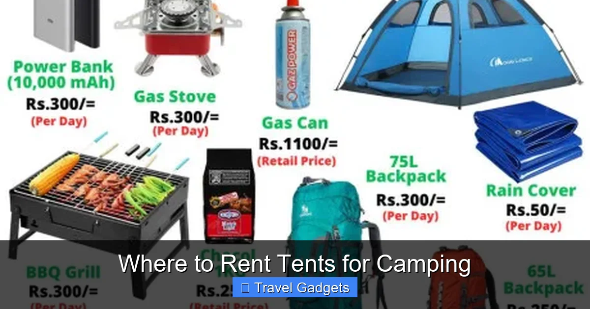 Where to Rent Tents for Camping