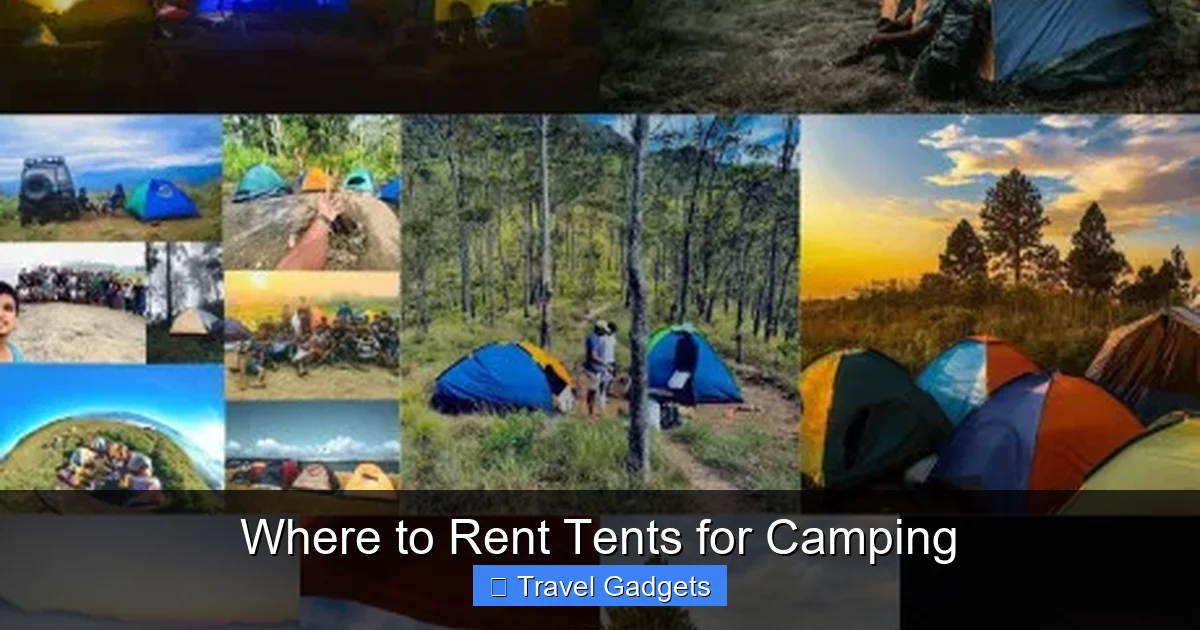 Where to Rent Tents for Camping