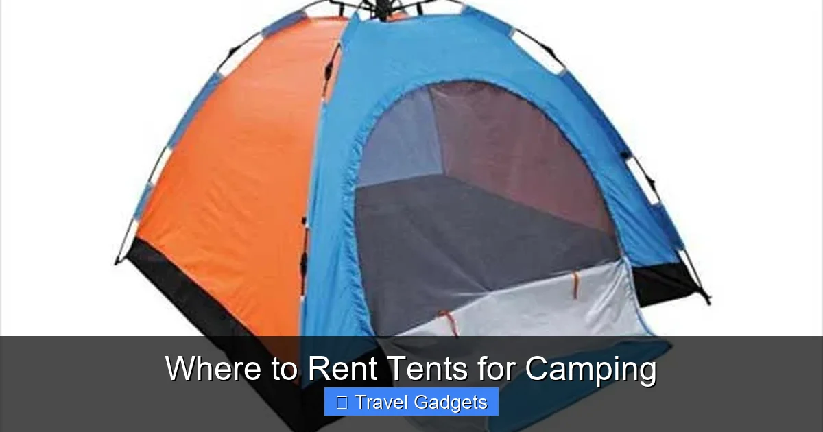 Where to Rent Tents for Camping