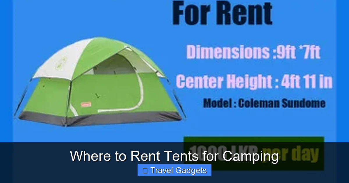 Where to Rent Tents for Camping