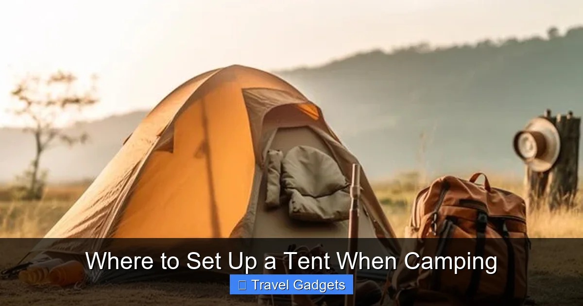 Where to Set Up a Tent When Camping