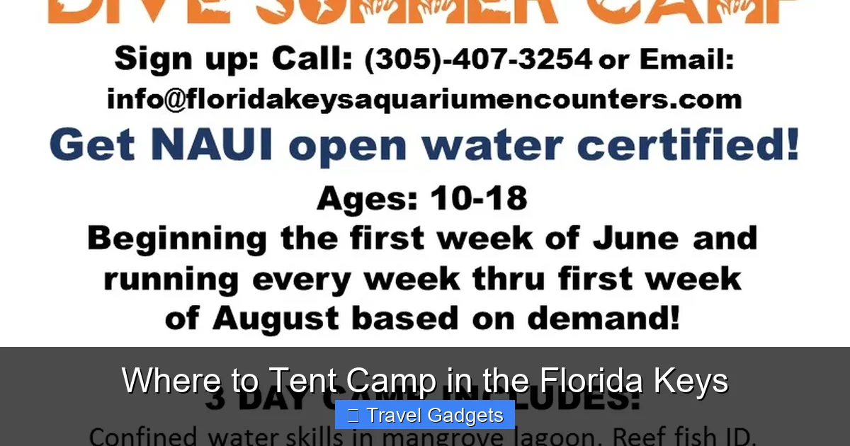 Where to Tent Camp in the Florida Keys