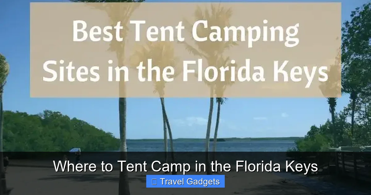 Where to Tent Camp in the Florida Keys