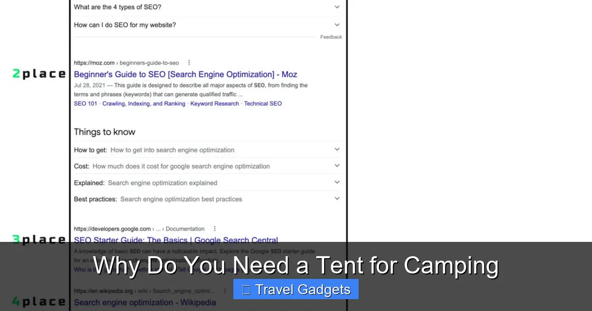 Why Do You Need a Tent for Camping