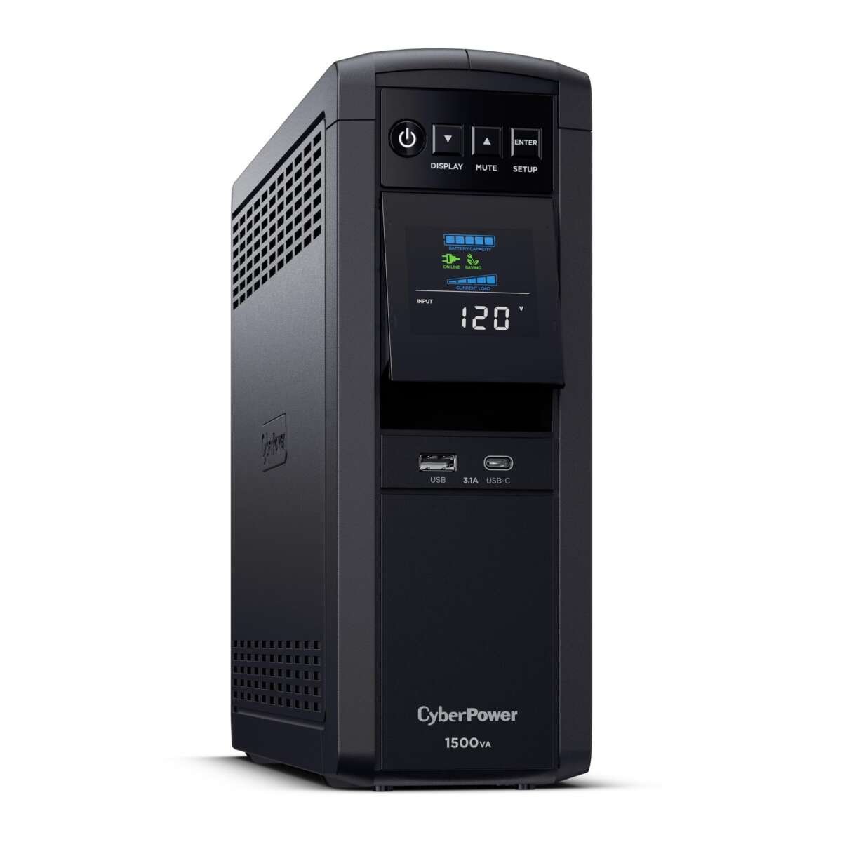 CyberPower CP1500PFCLCD PFC Sinewave UPS Battery Backup and Surge Protector, 150