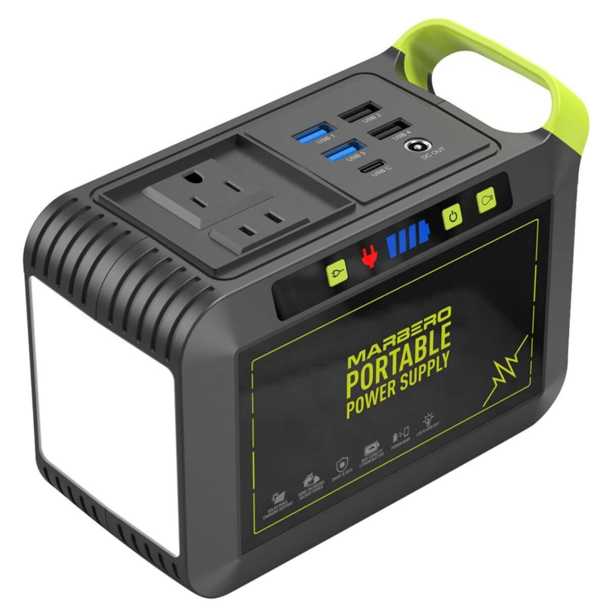 MARBERO Portable Power Station 88Wh Camping Lithium Battery Solar Generator Fast