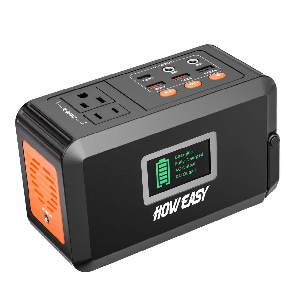 HOWEASY Portable Power Station,120W Solar Generator,88Wh Lithium Battery Power w
