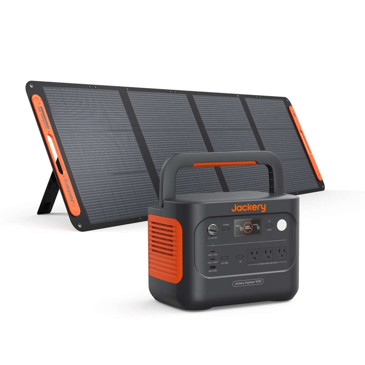 Jackery Solar Generator 1000 v2 with 200W Solar Panel,1070Wh Portable Power Stat