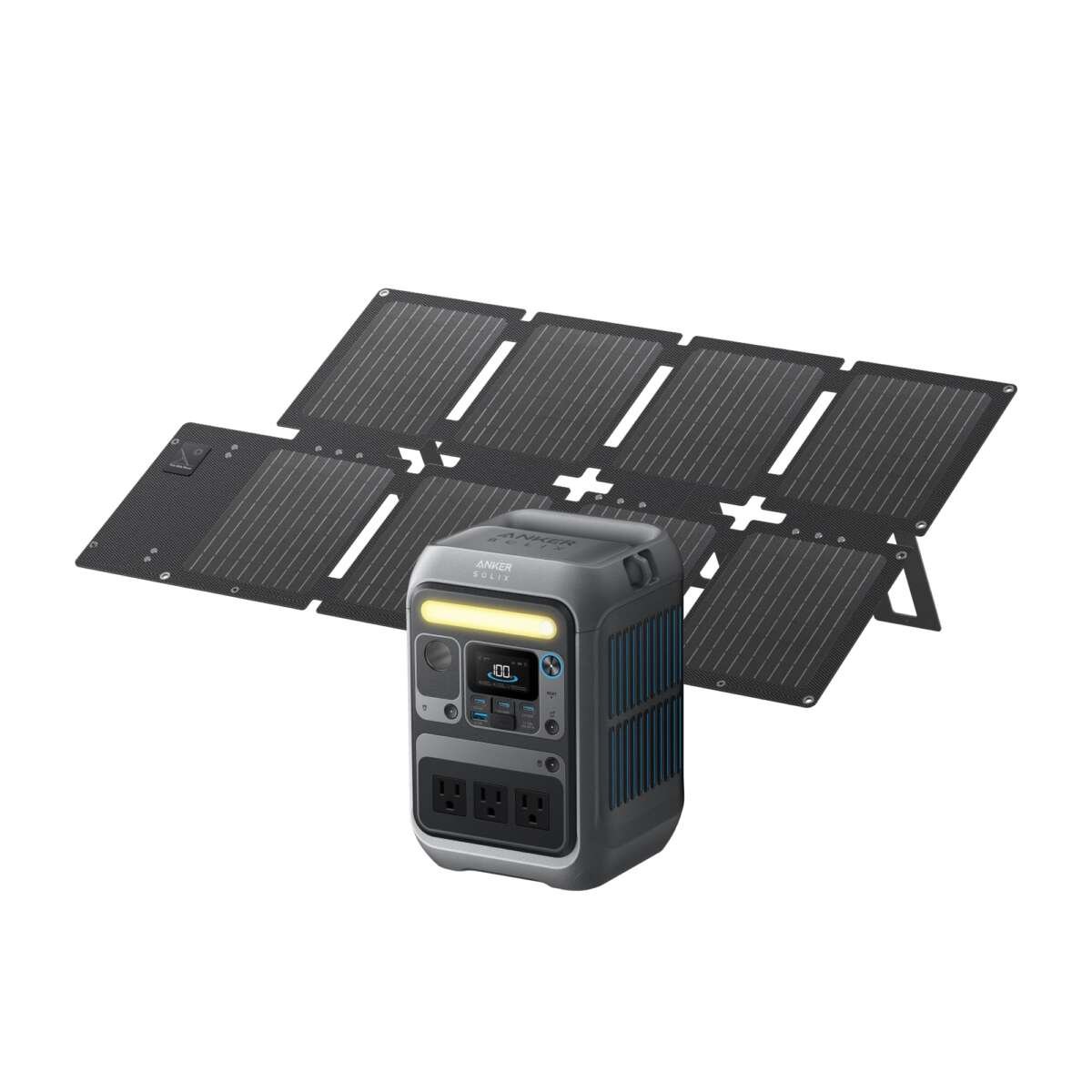 Anker Solar Generator SOLIX C300 with 60W Solar Panel, 288Wh Portable Power Stat