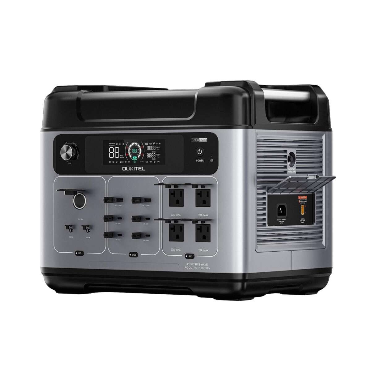 OUKITEL P2001 Plus 2400W Power Station with 200W Solar Panel, 2048Wh Solar Gener