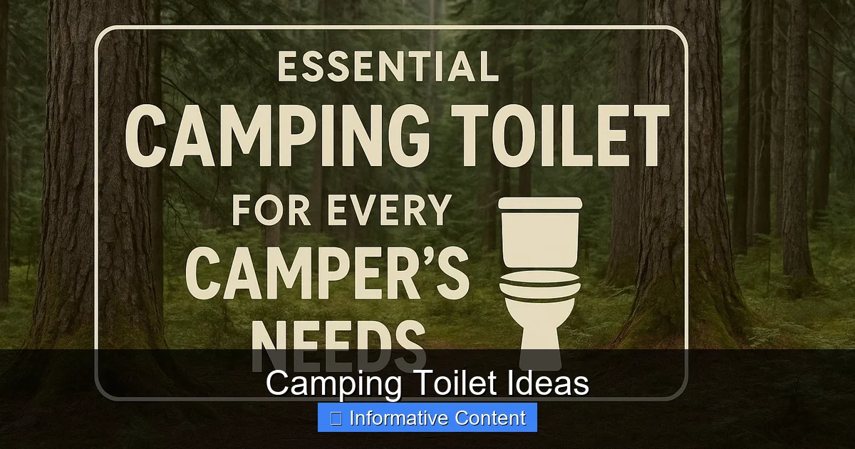 Camping Toilet Ideas