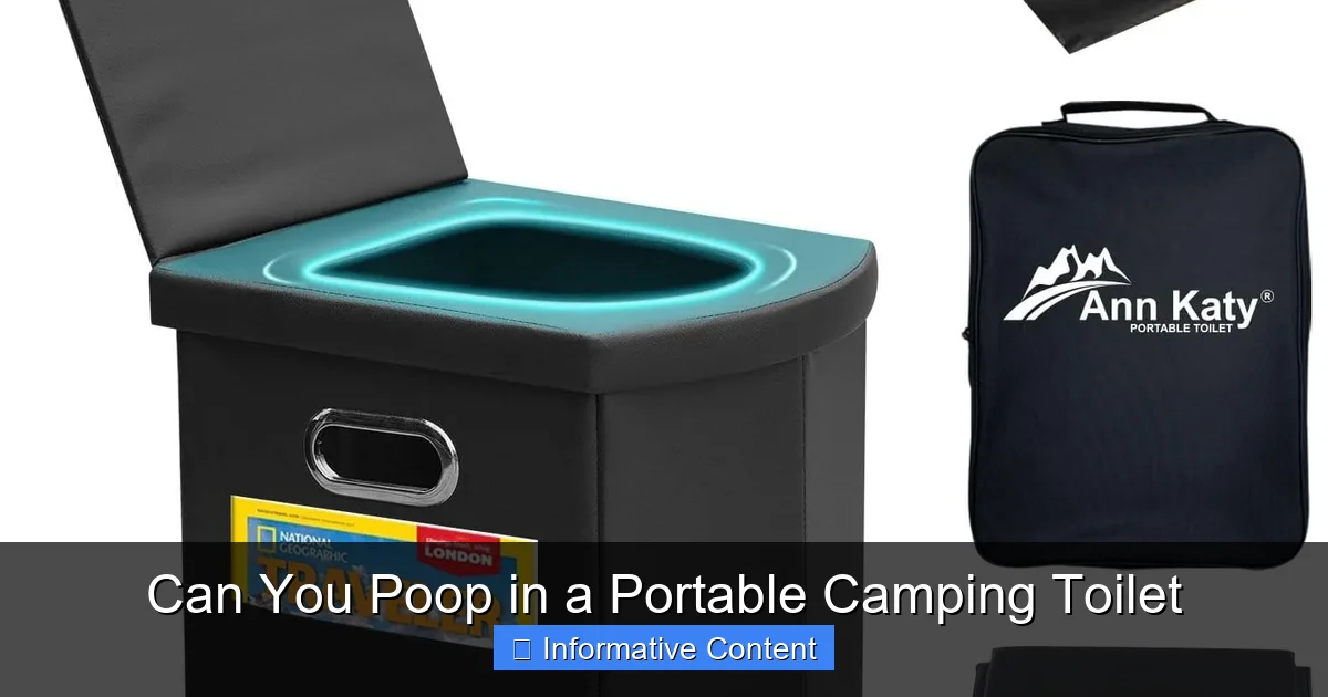 Can You Poop in a Portable Camping Toilet