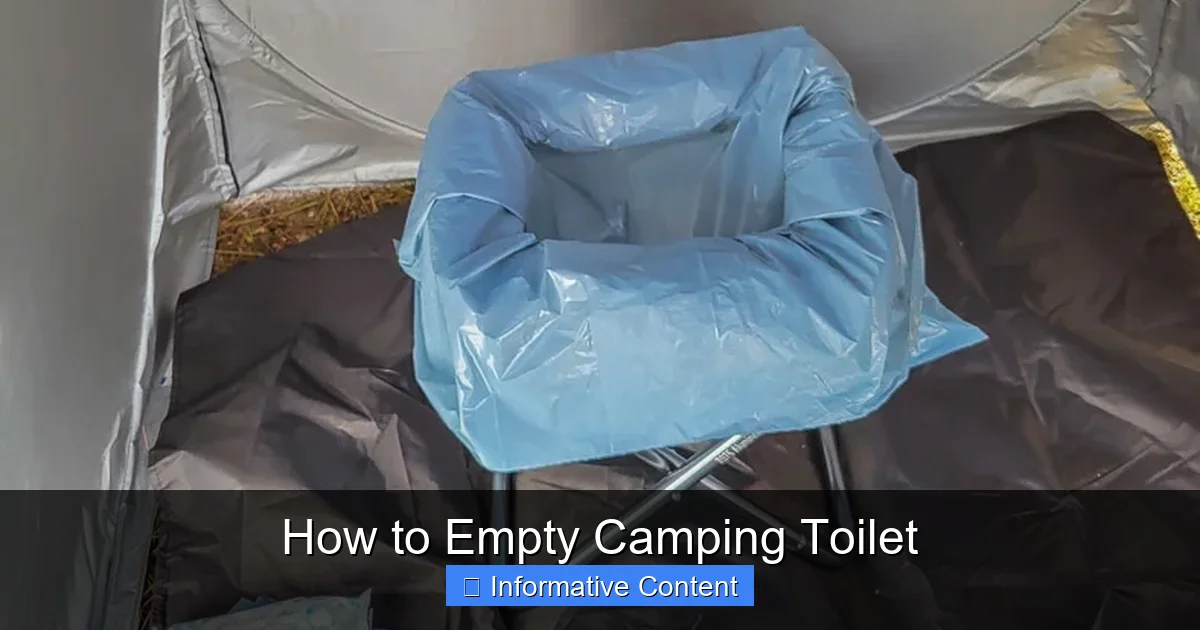 How to Empty Camping Toilet