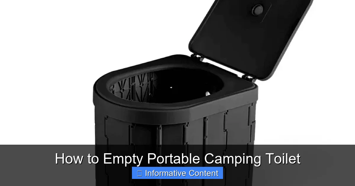 How to Empty Portable Camping Toilet
