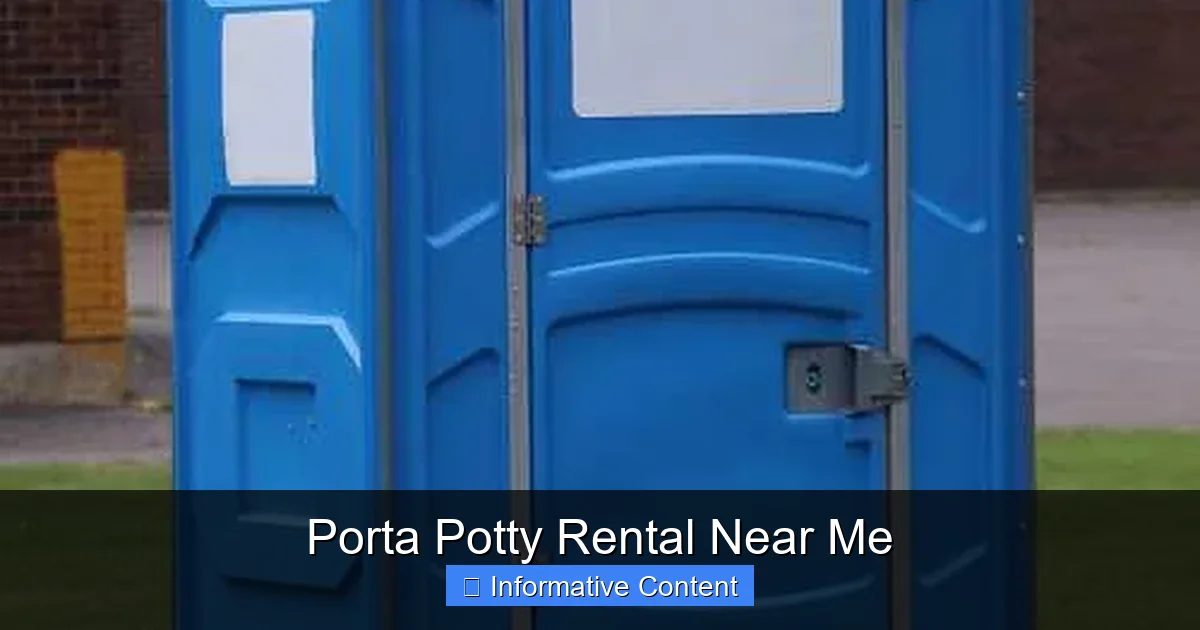 Porta Potty Rental Near Me