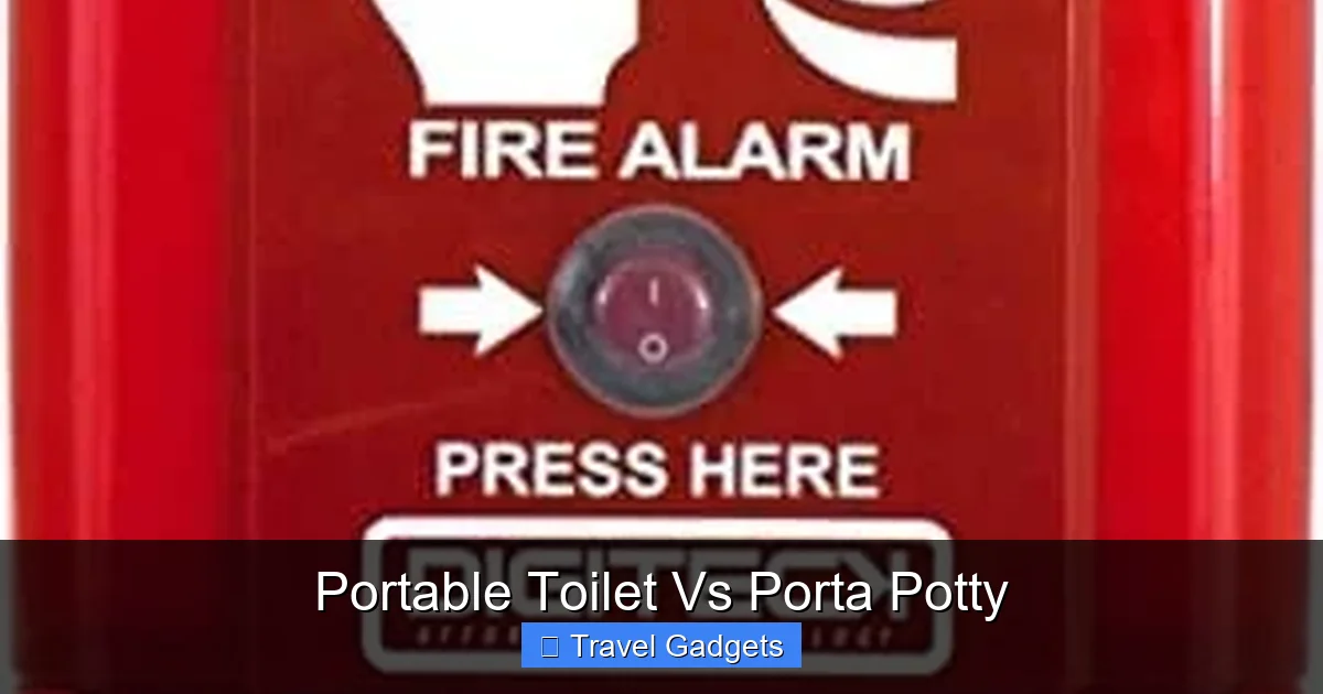 Portable Toilet Vs Porta Potty