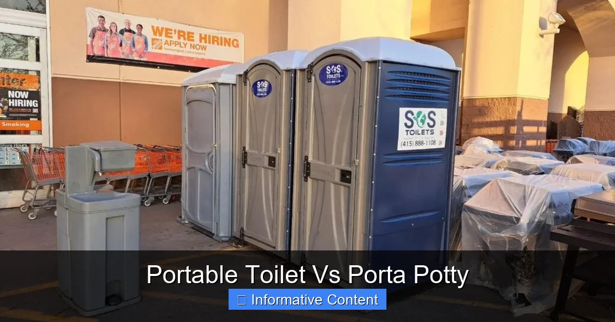 Portable Toilet Vs Porta Potty