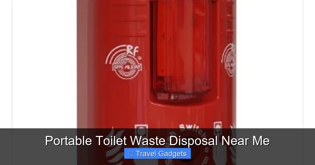 Portable Toilet Waste Disposal Near Me