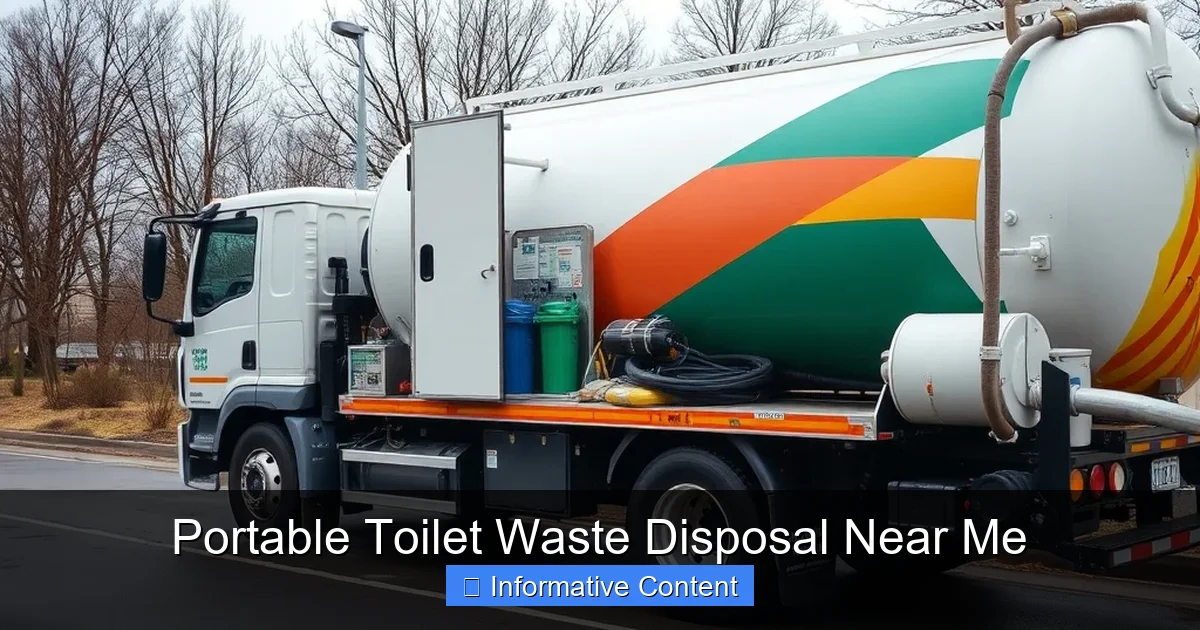 Portable Toilet Waste Disposal Near Me