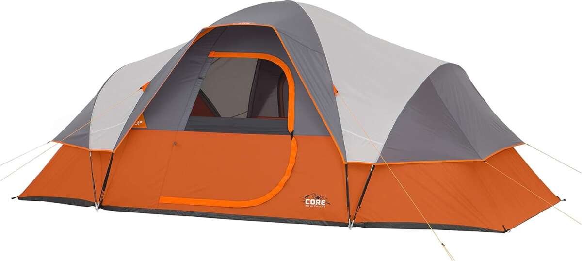 CORE Family Camping Tent: Dome Design with Gear Loft for Hiking and Ba