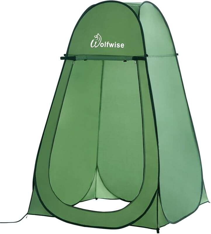 Wolfwise Portable Pop Up Shower Tent with Ventilation Window for Beach