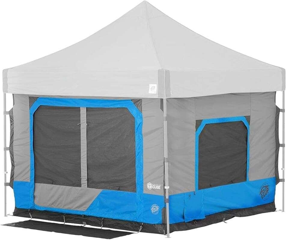 E-Z UP Camping Cube 6.4: Convert 10' Canopy to Tent with Splash Design