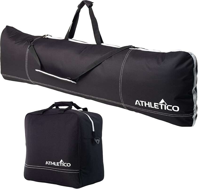 Athletico Padded Two-Piece Snowboard and Boot Bag Combo for Up to 165
