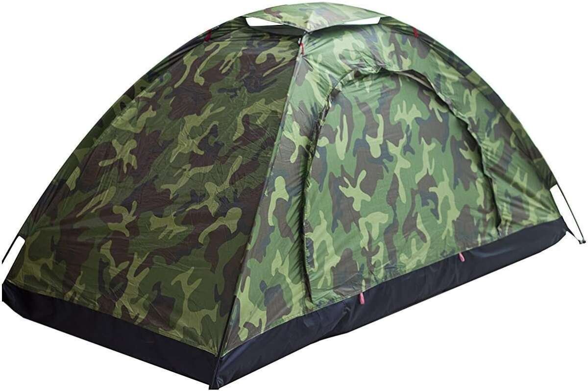 Camouflage Backpacking Tent for Outdoor Camping & Hiking – Durable, Co