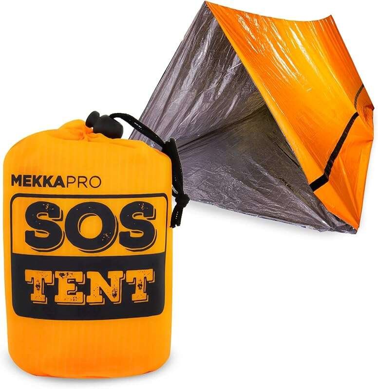 MEKKAPRO Emergency Waterproof Survival Tent for 2, Portable and Windpr
