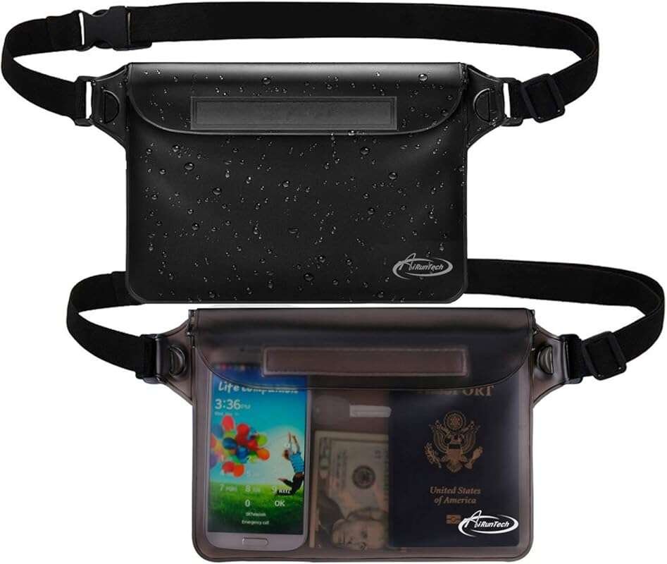 AiRunTech Waterproof Fanny Pack and Phone Pouch, Perfect for Travel, B